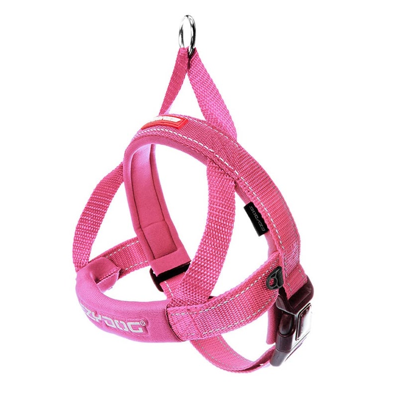 EzyDog Quick Fit Dog Harness â€“ No Pull Harness for Training, Everyday Walking, and Easy Control - Adjustable Fit, Reflective, and Padded (Small, Pink) - Image 1